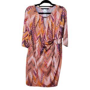Addressing Woman 1X Wrap Look Dress